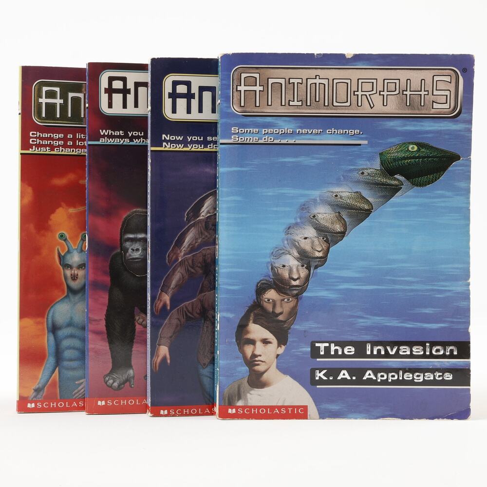 Lot of 4 Animorphs Vols 1 3 5 18 by K.A. Applegate Paperback Books